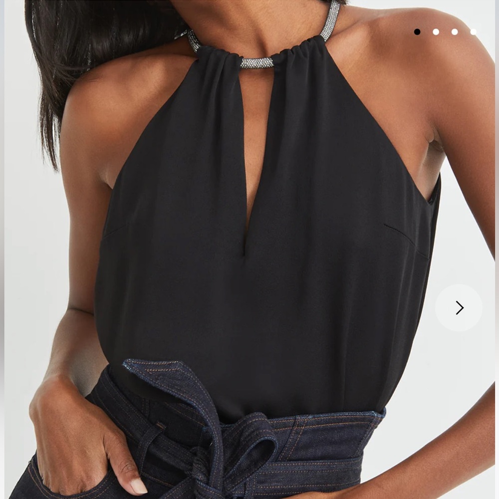 Veronica Beard kusumi satin halter top